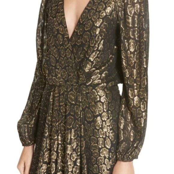 A.L.C Elsa Marina Leopard Fil Coupé Dress - Picture 2 of 4